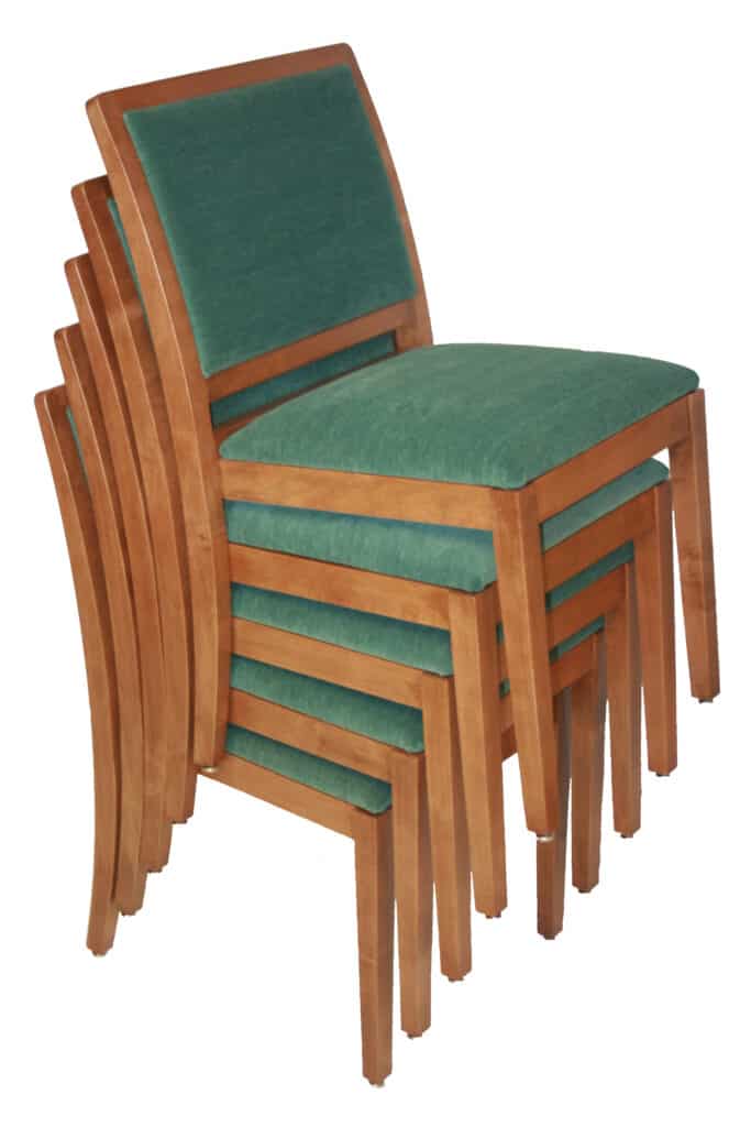 The Virginian wood stacking chair