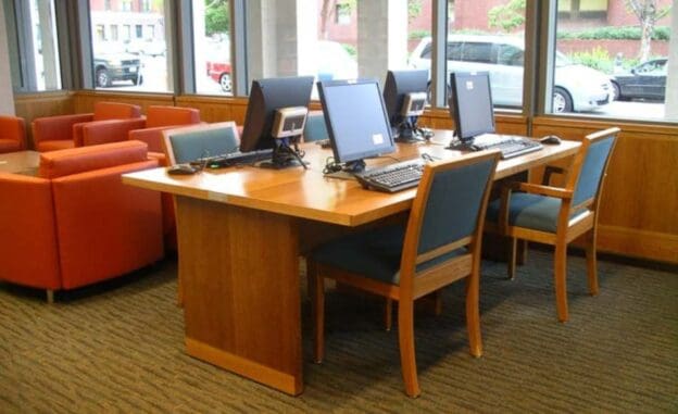 Public library chairs