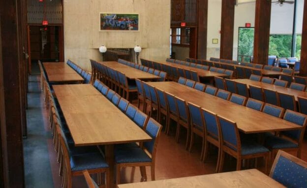 Harvard dining hall chairs