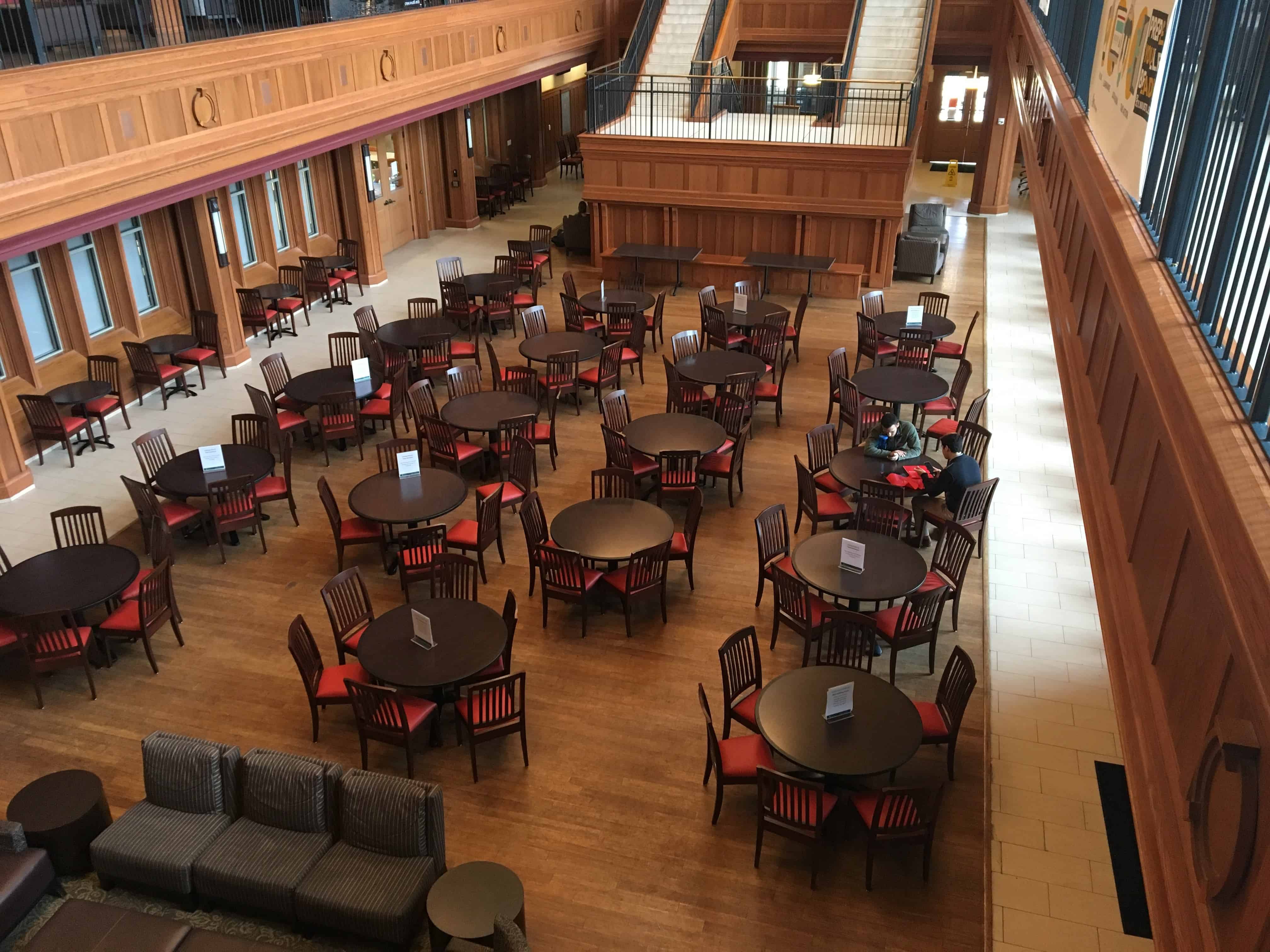 wood dining hall chairs 