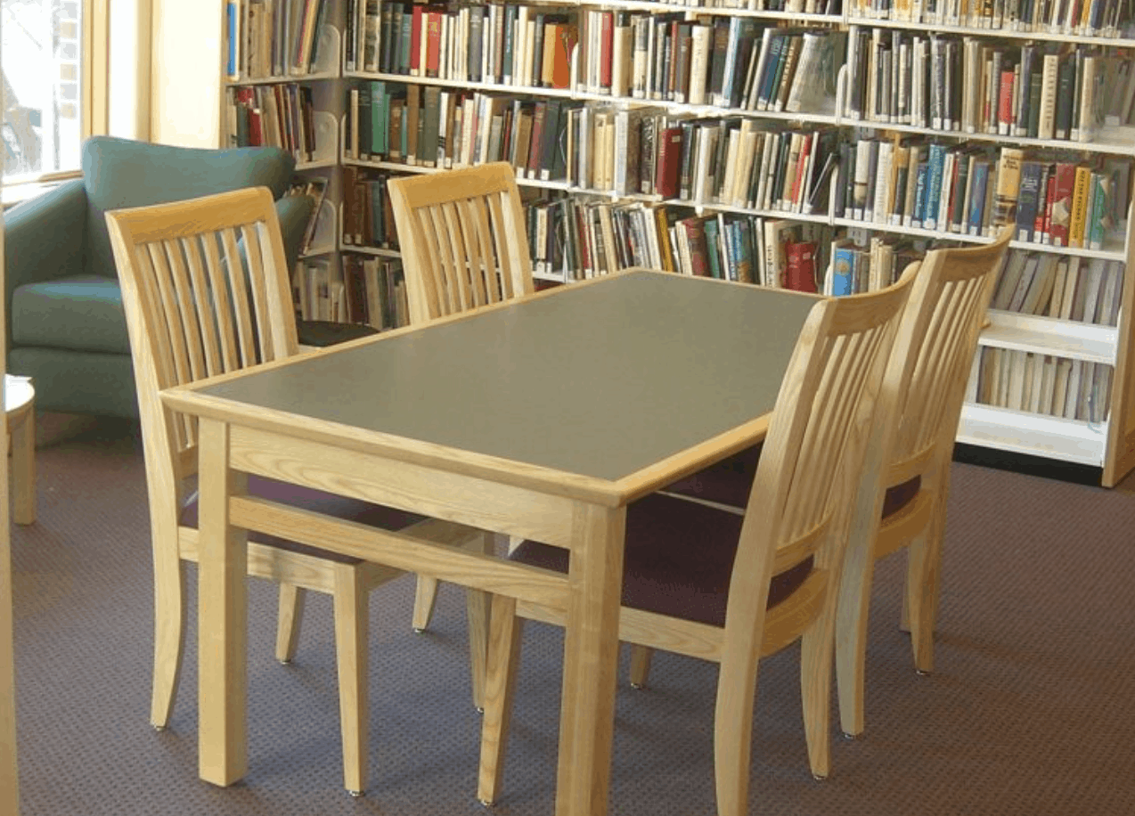 stackable chairs library