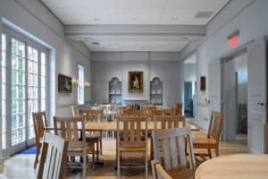 Skillman Chairs by Eustis Chair at Dumbarton Oaks, a Harvard University research facility