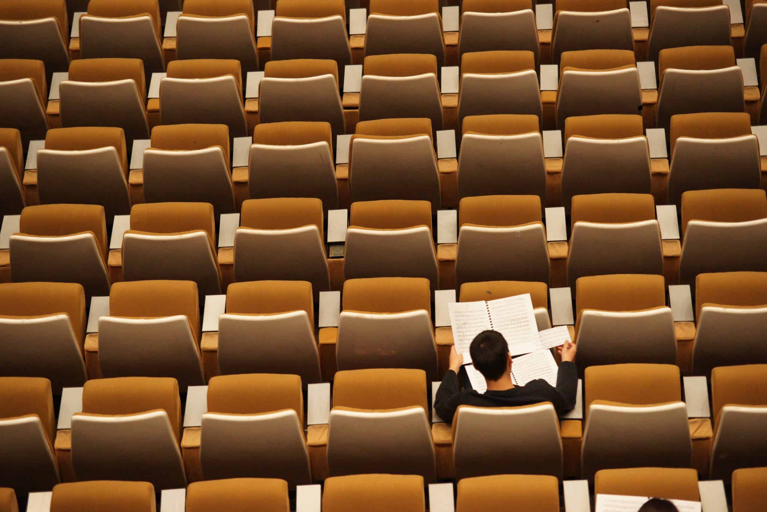 university classroom stadium seating