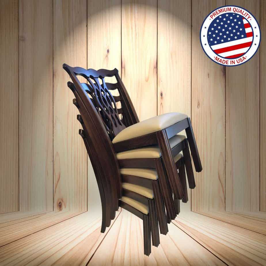 stackable wooden chairs