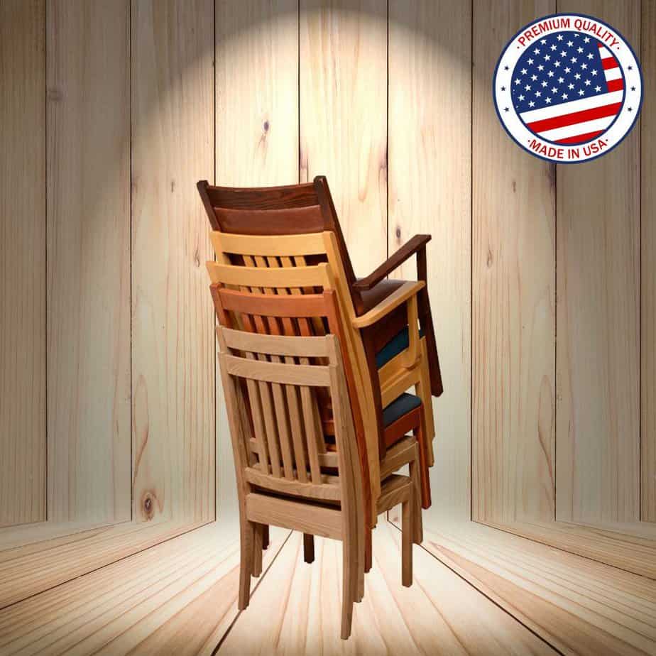 stackable wooden chairs