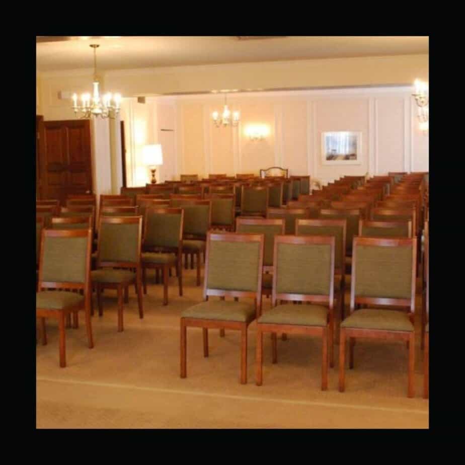 Stackable Wood Chairs for Funeral Homes