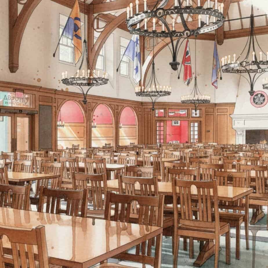 university dining chairs by Eustis Chair